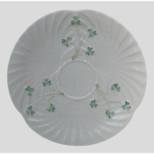 Belleek Ireland Shamrock Shell Harp Luncheon Plate 4th Mark 1946 - 1955 9 1/4"